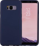 GOOSPERY SOFT FEELING voor Galaxy S8 Liquid State TPU Drop-proof Soft Protective Back Cover Case (navy)