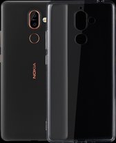Let op type!! Voor Nokia 7 Plus 0 75 mm ultra-dunne transparante TPU beschermende Case(Transparent)