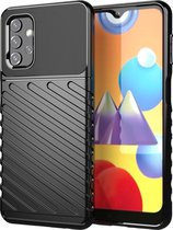 Hoesje voor Samsung Galaxy A32 5G - Back cover - Flexibel TPU - Schokbestendig - Zwart