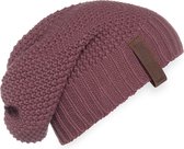Knit Factory Coco Gebreide Muts Heren & Dames - Sloppy Beanie - Stone Red - One Size