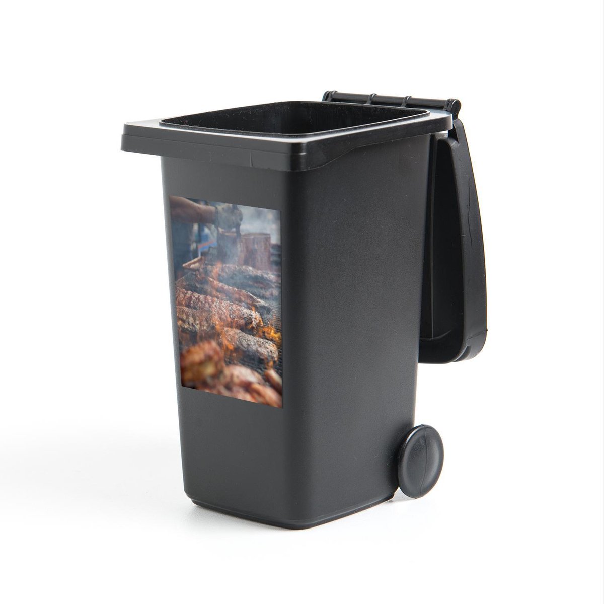 Container sticker Barbecue - Vlees grillen op de barbecue - 40x60 cm - kliko sticker - wee