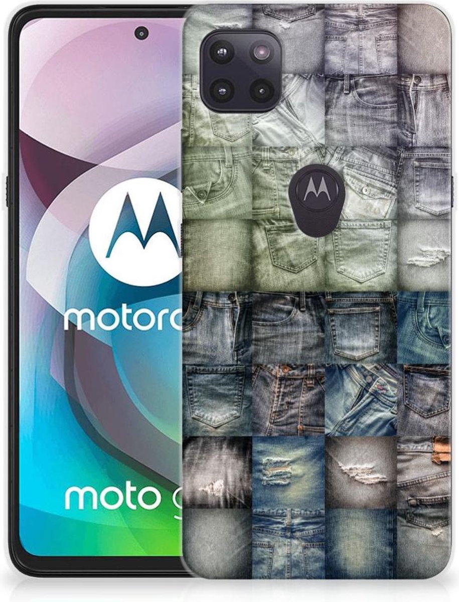 Silicone Back Cover Motorola Moto G 5G Spijkerbroeken