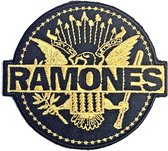 Ramones Patch Gold Seal Zwart/Goudkleurig