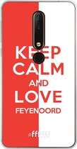 Nokia X6 (2018) Hoesje Transparant TPU Case - Feyenoord - Keep calm