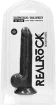 Silicone Dildo With Balls - Black - 24 cm - Realistic Dildos