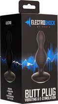 E-Stimulation Vibrating Buttplug - Black - Butt Plugs & Anal Dildos