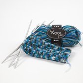 Sokkengaren, L: 200 m, blauw/turquoise harmonie, 50 gr/ 1 bol