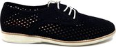 Rollie | Dames | Veterschoen | Derby Punch Black Suede | maat 38