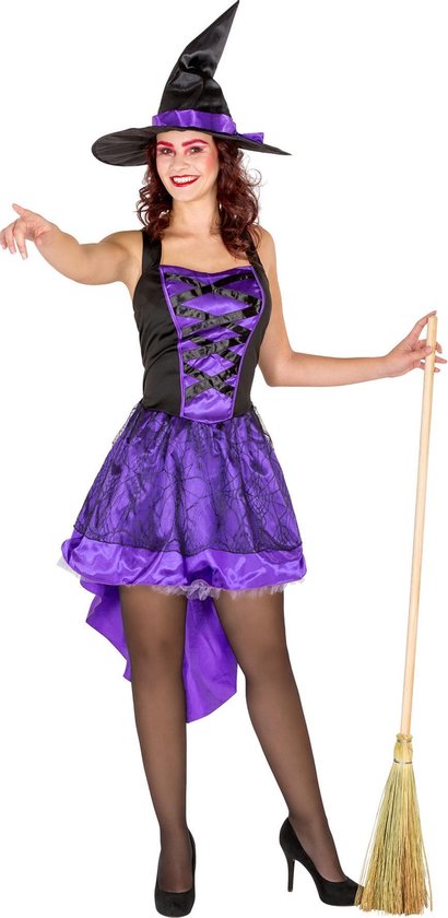Dressforfun Vrouwenkostuum Sexy Heksenkleed voor dames vrouwen verkleedkleding kostuum halloween verkleden feestkleding carnavalskleding carnaval feestkledij partykleding