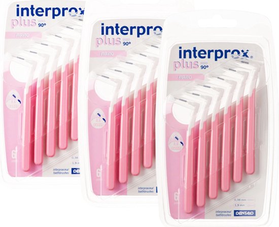 Interprox Plus Nano - 1.9 mm - Roze 3 x 6 stuks Voordeelpakket bol.com