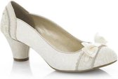 Hayley Cream . Hakken Dames - Pumps Dames