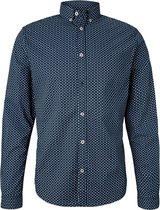 Tom Tailor Lange mouw Overhemd - 1022798 Marine (Maat: XL)