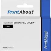 PrintAbout huismerk Inktcartridge LC-900BK Zwart geschikt voor Brother