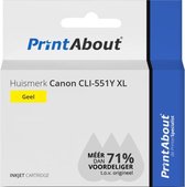 PrintAbout huismerk Inktcartridge CLI-551Y XL Geel Hoge capaciteit geschikt voor Canon