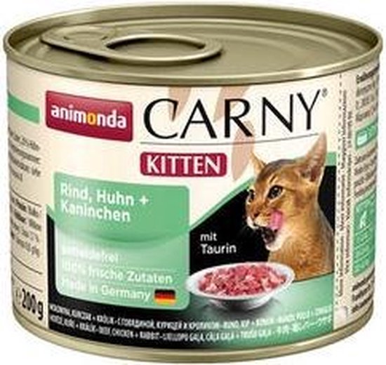 Animonda Carny Kitten - Rund met Kip en Konijn - 6 x 200 g