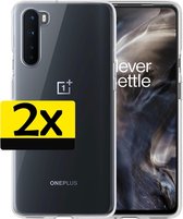 OnePlus Nord Hoesje Transparant Siliconen - OnePlus Nord Case - OnePlus Nord Hoes Transparant - 2 Stuks