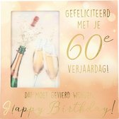 Kaart - 3D muziekkaart - 60 Jaar, goud - 007A