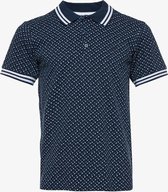 Unsigned heren polo met print - Blauw - Maat XXL