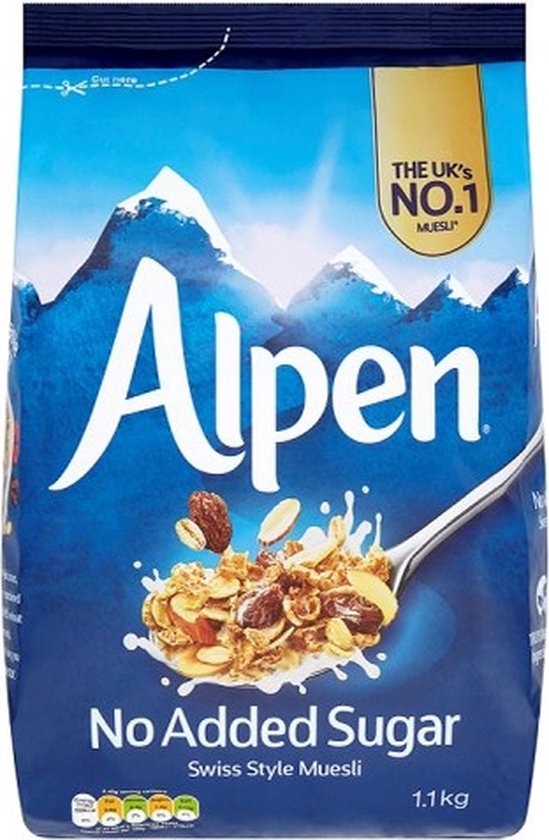 Alpen Muesli No added Sugar 1.1kg bol