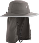 Coolibar - UV-hoed voor kinderen - donkergrijs - maat L/XL (55CM)