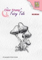 FTCS023 stempel Nellie Snellen - Clearstamp silhouette - Fairy serie - mushrooms - paddestoel en paddestoelen