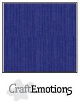 CraftEmotions linnenkarton 10 vel saffierblauw 27x13,5cm 250gr / LHC-56