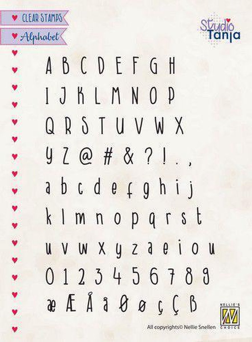 ALCS005 Clear Stamps Alphabet Javi - Nellie Snellen stempel - letters& cijfers Alfabet