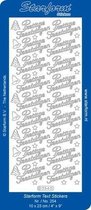 Starform Stickers Text NL Christmas: Prettige Feestdagen (10 PC) - Silver - 0254.002 - 10X23CM