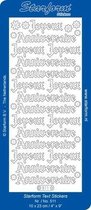 Starform Stickers Text FR: Joyeux Anniversaire 2 (10 PC) - Silver - 0511.002 - 10X23CM