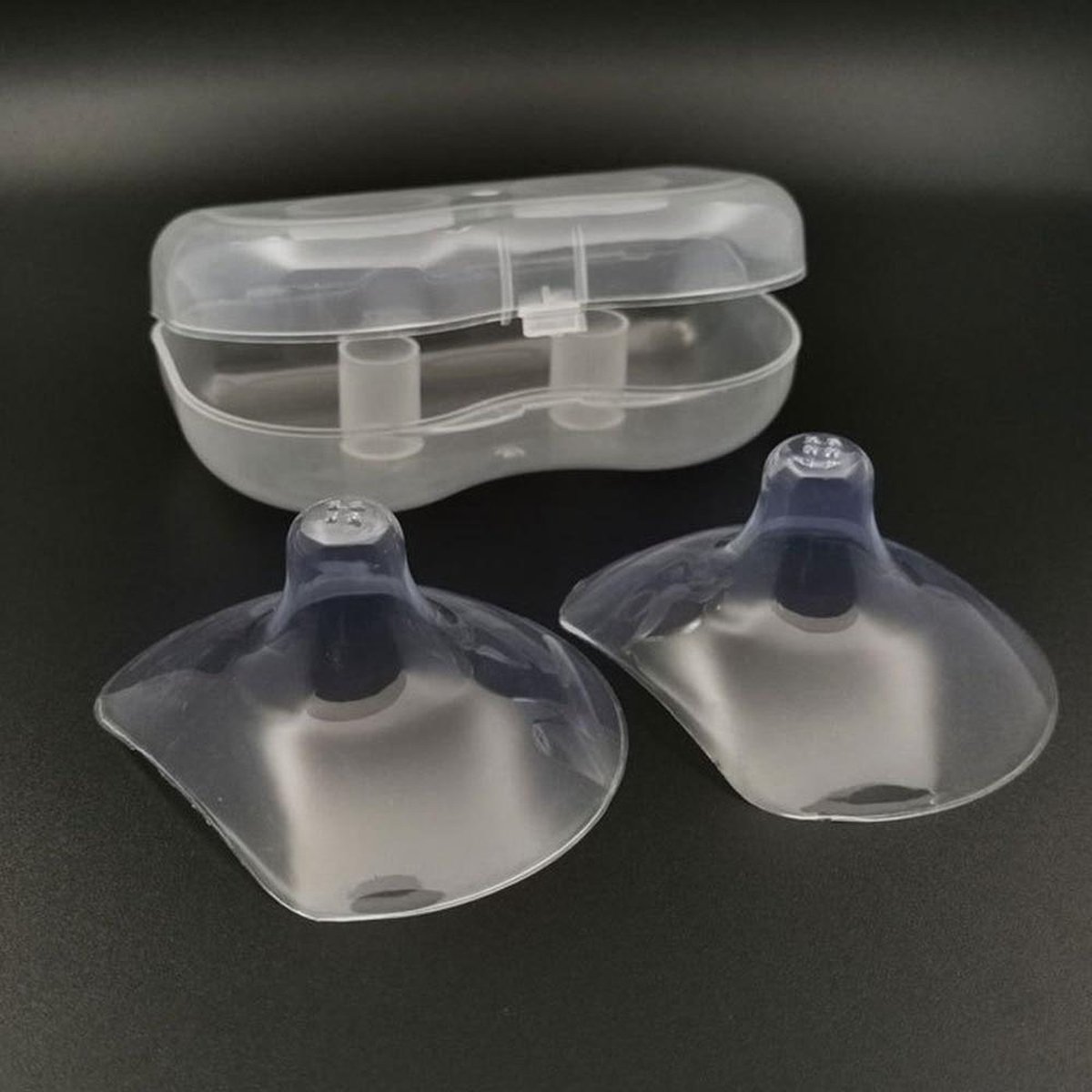 Goedkoopste 2 stks siliconen tepelbeschermers moedermelk-voeden moeders tepelhoedjes beschermhoes, borstvoeding melk extractor tepel - halve cirkel [halve cirkel]