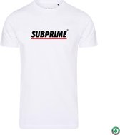 Subprime - Heren Tee SS Shirt Stripe White - Wit - Maat M