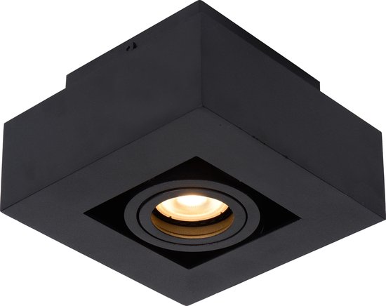 Lucide XIRAX - Plafondspot - LED Dim to warm - GU10 - 1x5W 2200K/3000K - Zwart - Lucide