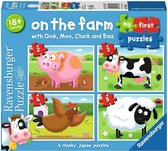 Ravensburger My First Puzzles - On the Farm Legpuzzel 4 stuks