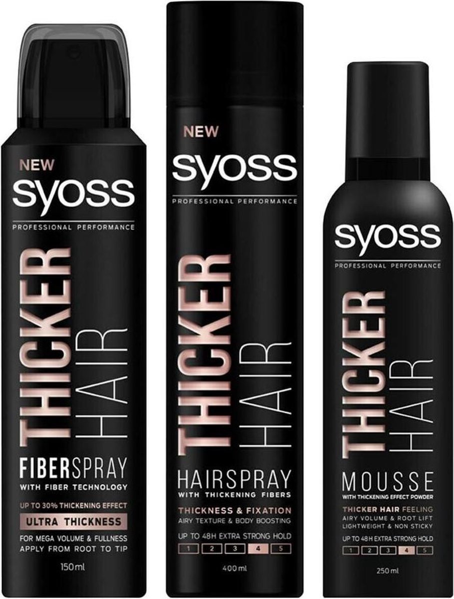 SYOSS Thicker Hair Fiber Spray Haarspray & Haarmousse Pakket