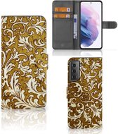 Telefoonhoesje Geschikt voor Samsung Galaxy S21 Plus Bookcase Barok Goud