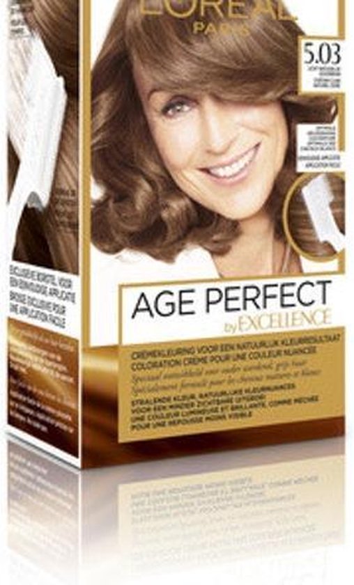 Vervreemding Doe voorzichtig Perforatie L'Oréal Paris Age Perfect Color Excellence Age Perfect 5.03 haarkleuring  Bruin | bol.com