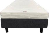 Boxspring antraciet 100x210 inclusief logeer matras hard ligcomfort
