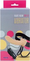 Realistische Holle Strap-On Vibrator - beige - Beige - Sextoys - Vibrators - Toys voor dames - Strap on