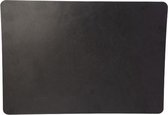 Cosy & Trendy Placemat - Zwart - 43x30cm - Leder - (set van 6) en Yourkitchen E-kookboek