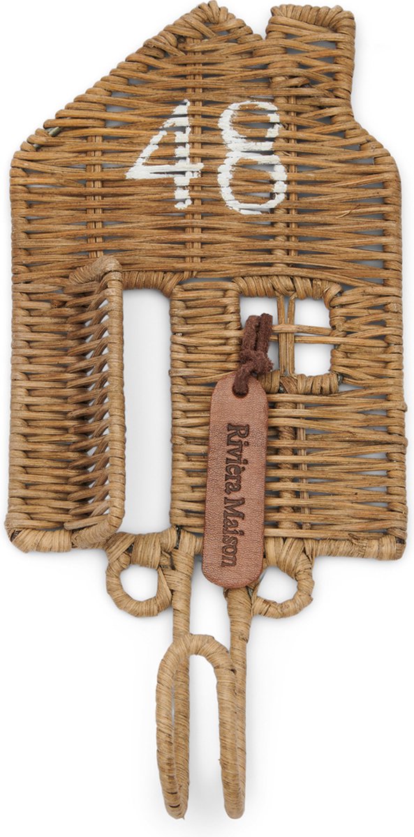 Riviera Maison Rustic Rattan Happy Home Hook - Ophanghaak - Rotan - Natuurlijk