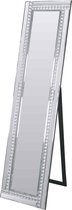Staande Spiegel Zilver 40x160 cm – Eduard – Lange Design Spiegel – Zilveren Wandspiegel 
 – Grote Spiegels – Perfecthomeshop