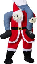 dressforfun - Huckepack-kostuum kerstman - verkleedkleding kostuum halloween verkleden feestkleding carnavalskleding carnaval feestkledij partykleding - 303619