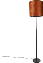 QAZQA parte - Moderne Vloerlamp | Staande Lamp met kap - 1 lichts - H 191 cm - Oranje - Woonkamer | Slaapkamer