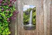 Tuinposter Nationaal park Egmont - 40x80 cm - Wanddecoratie Buiten - Tuinposter - Tuindoek - Schuttingposter - Tuinschilderij