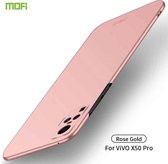 Voor Vivo X50 Pro MOFI Frosted PC Ultradunne harde hoes (roségoud)