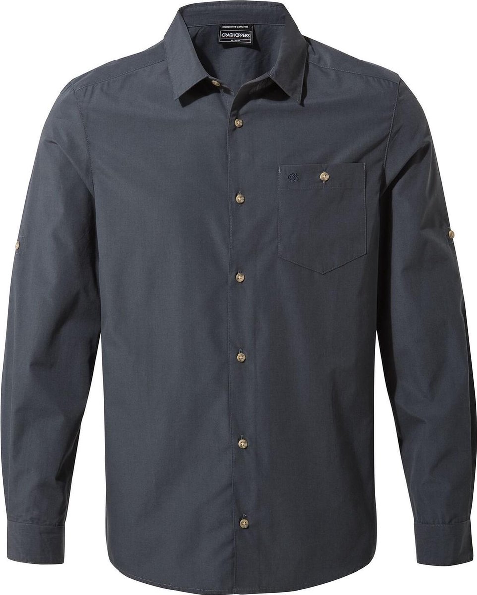 Craghoppers - UV Overhemd voor heren - Longsleeve - Kiwi Ridge - Staalblauw - maat M