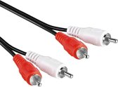 Stereo Tulp Kabel - 1 meter - Zwart