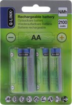 Q-Link batterij – oplaadbaar – NIMH – type AA – 4 Stuks