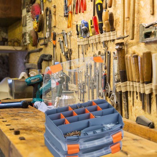 boîte de tri relaxdays - lot de 3 pièces - boîte assortiment - boîte compartiment - petits compartiments