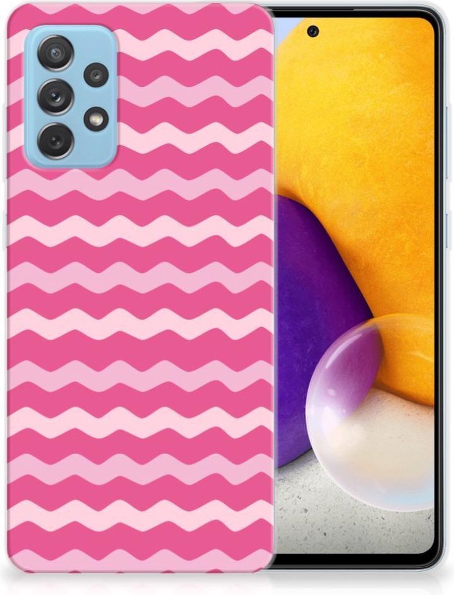 Samsung Galaxy A72 TPU bumper Waves Pink